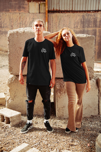 Camiseta “Amy Kahlo” de LA GALLO ART en uso – estilo urbano unisex, Color: Negro