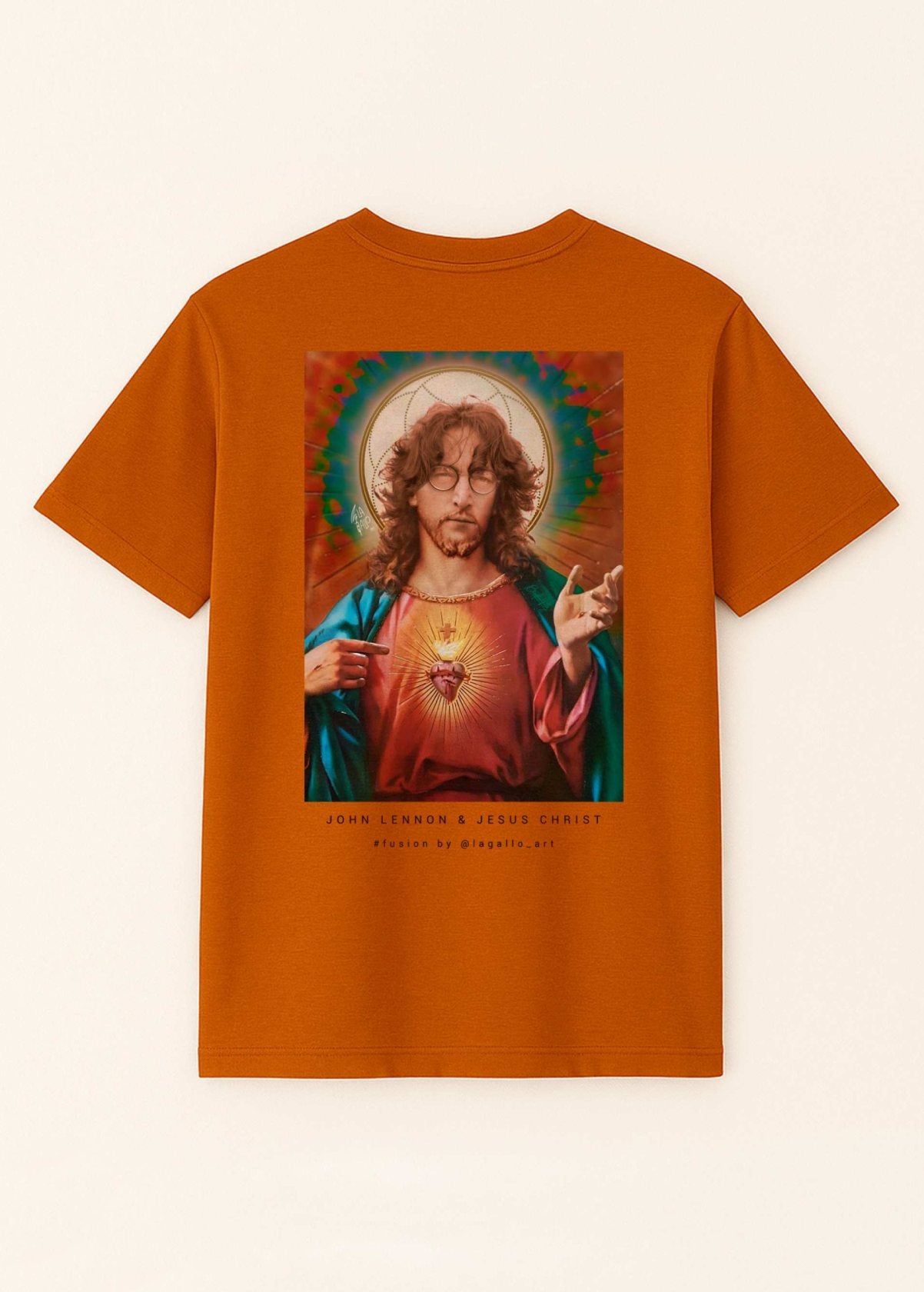 Espalda camiseta John Jesus Day Off con logo LA GALLO ART – algodón orgánico 180 g